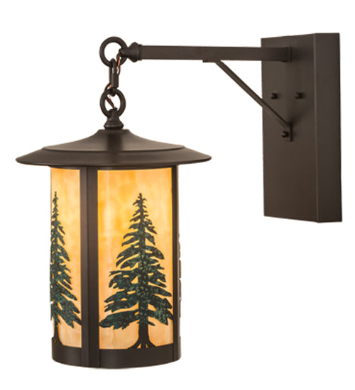 10" Wide Fulton Tall Pines Hanging Wall Sconce