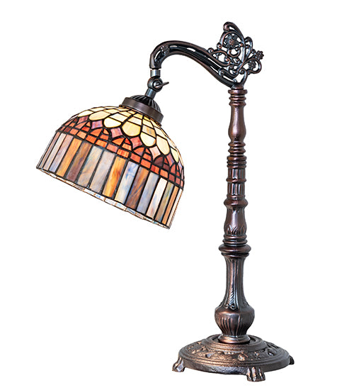 20" High Tiffany Candice Bridge Arm Table Lamp