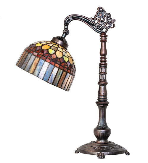 20" High Tiffany Candice Bridge Arm Table Lamp