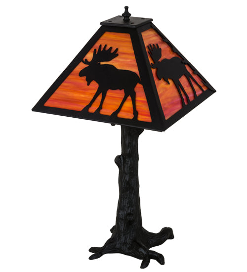 24"H Lone Moose Table Lamp