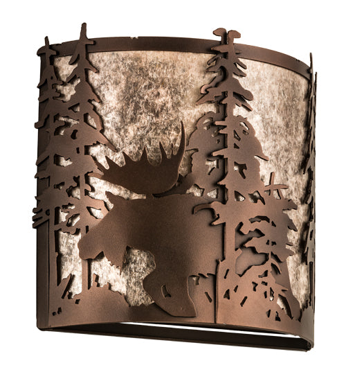 12"W Moose At Dusk Wall Sconce