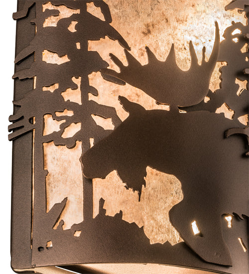 12"W Moose At Dusk Wall Sconce