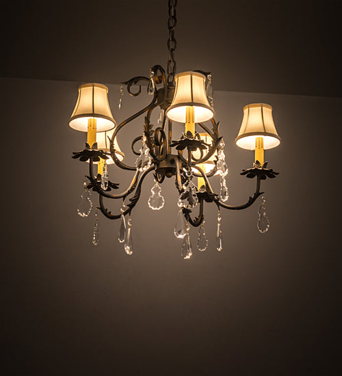 25"W Chantilly 5 Lt Chandelier