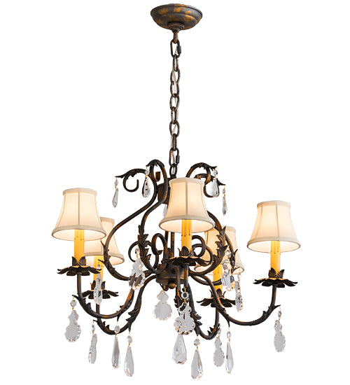 25"W Chantilly 5 Lt Chandelier