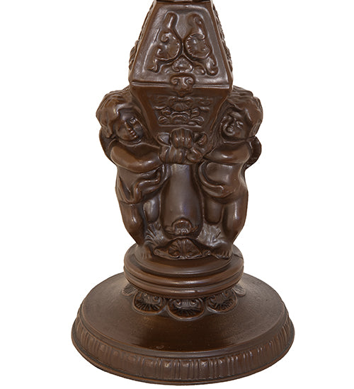 8.5" High Cherubs With Lantern Base