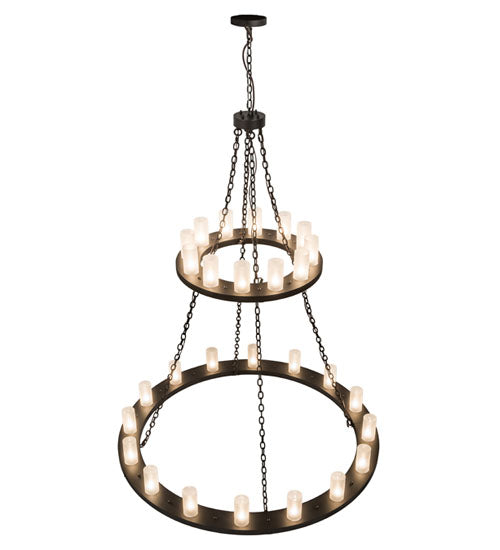 60"W Loxley 28 Lt Two Tier Chandelier