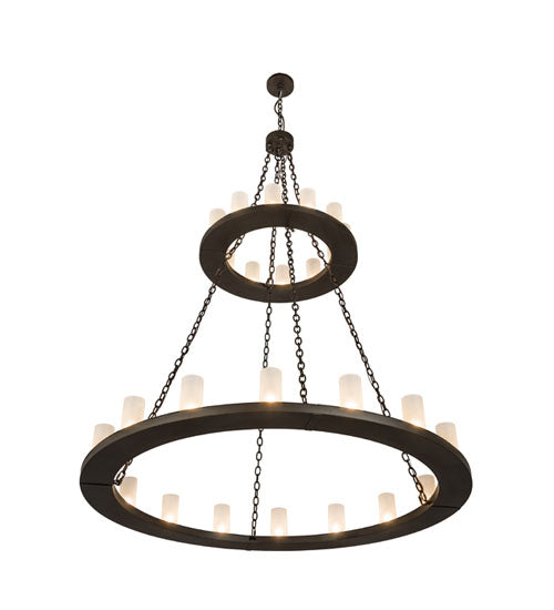 60"W Loxley 28 Lt Two Tier Chandelier