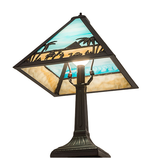 16"H Camel Mission Table Lamp