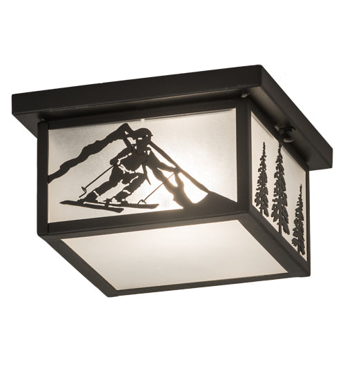 12" Square Hyde Park Alpine Flushmount