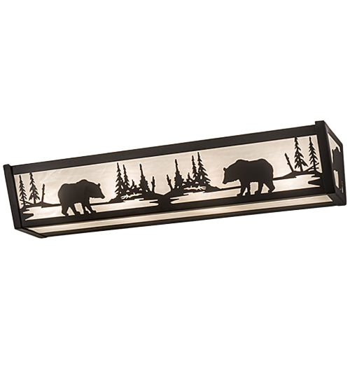 24"W Bear At Lake Vanity Light