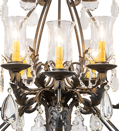 36"W French Elegance 12 Lt Chandelier