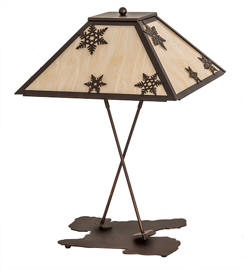 28"High Snowflake Table Lamp