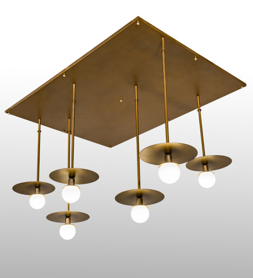 75" Long Bola Plato 6 Light Cascading Pendant