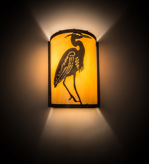 8"W Heron Wall Sconce