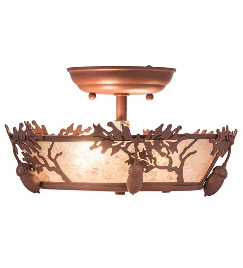 10.5"W Oak Leaf & Acorn Flushmount