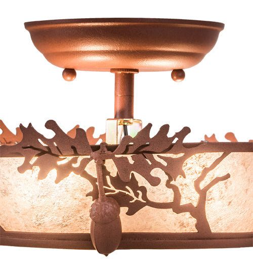 10.5"W Oak Leaf & Acorn Flushmount