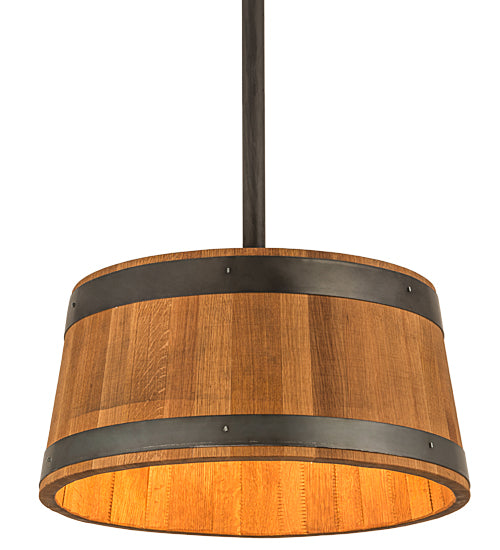 25"W Whiskey Barrel Pendant