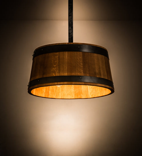 25" Wide Whiskey Barrel Pendant