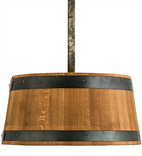 25" Wide Whiskey Barrel Pendant