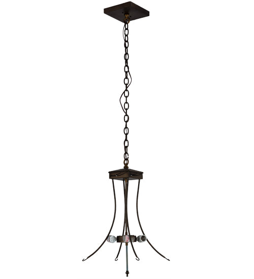 35" Wide Antique Copper Inverted Pendant Hardware