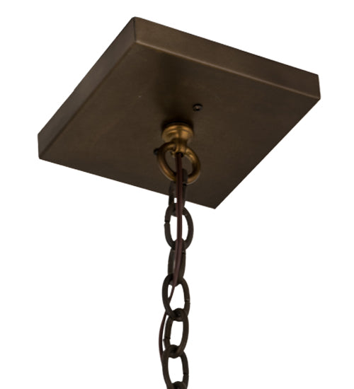 35" Wide Antique Copper Inverted Pendant Hardware