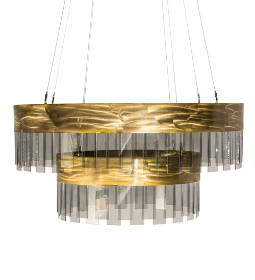 43"W Cilindro Illusion Two Tier Pendant