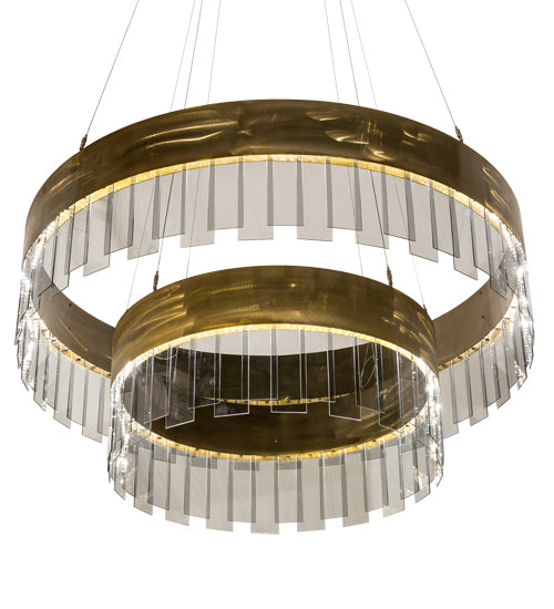 43"W Cilindro Illusion Two Tier Pendant