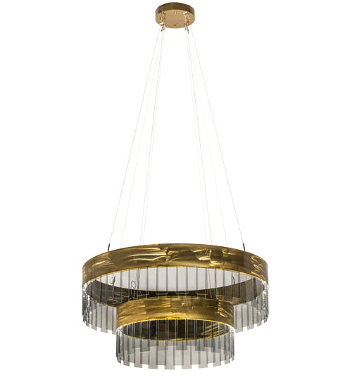 43"W Cilindro Illusion Two Tier Pendant