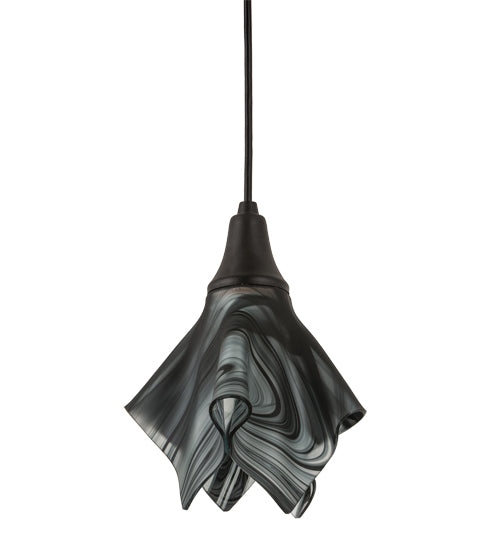 10"W Metro Fusion Noir Swirl Mini Pendant