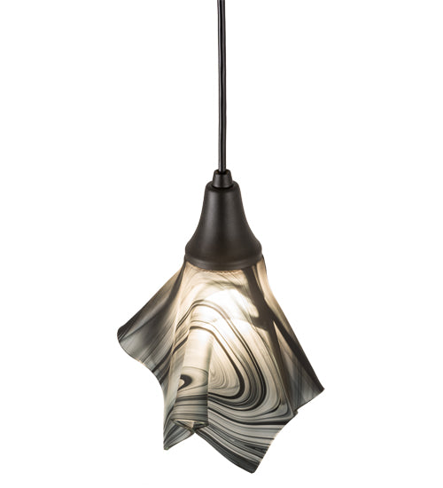 10"W Metro Fusion Noir Swirl Mini Pendant