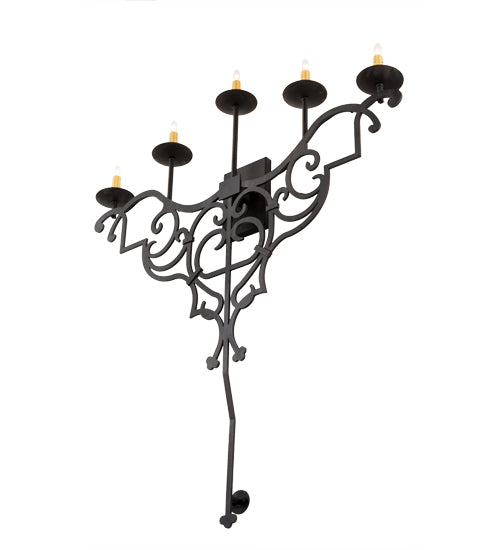 36"W Fleur De Lys Wall Sconce