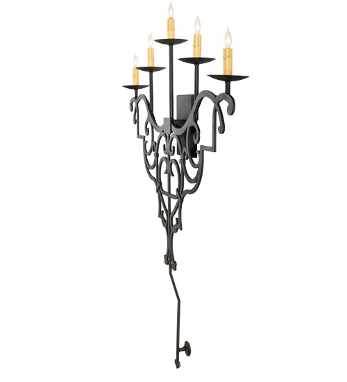 36"W Fleur De Lys Wall Sconce