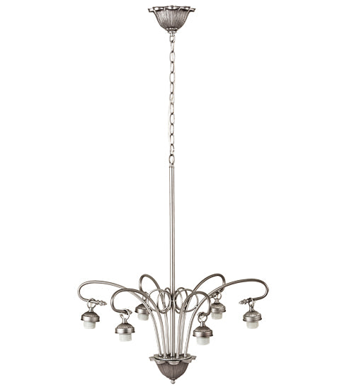 26"W Victorian 6 Lt Chandelier Hardware