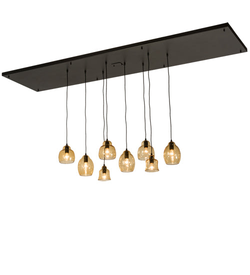 96" Long Raquel 8 Light Cascading Pendant