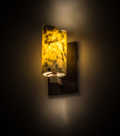 4.5" Wide Cilindro Jadestone Wall Sconce