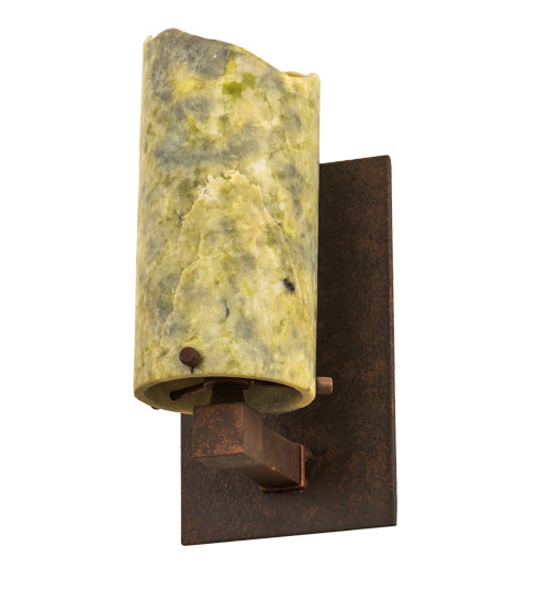 4.5" Wide Cilindro Jadestone Wall Sconce