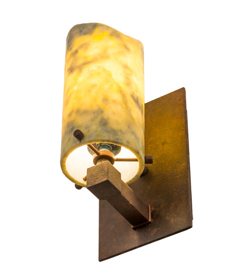 4.5" Wide Cilindro Jadestone Wall Sconce