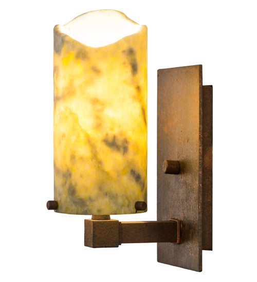 4.5" Wide Cilindro Jadestone Wall Sconce