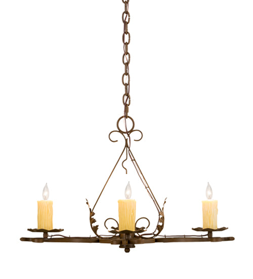 28" Long Elianna 4 Light Oblong Chandelier