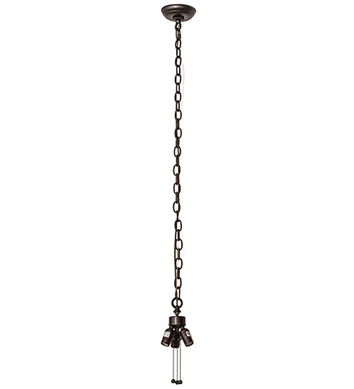 5" Wide Mahogany Bronze 3 Light Heavy Duty Pendant Hardware