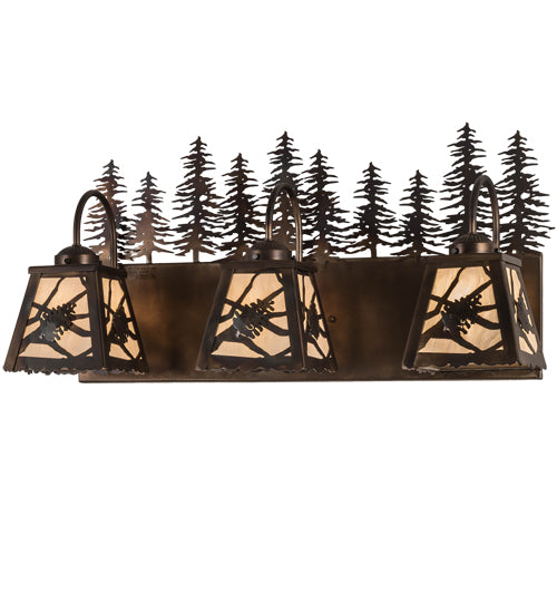 28" Wide Spruce Pine 3 Light Vanity Light