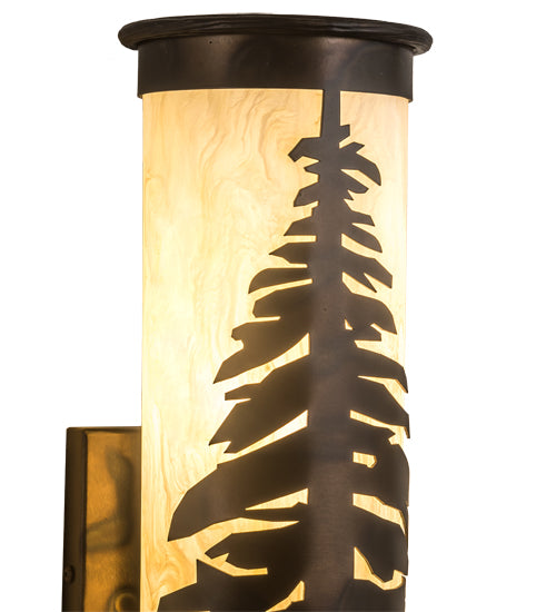 5" Wide Pine Tree Wall Sconce