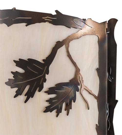 12" Wide Oak Leaf & Acorn Wall Sconce