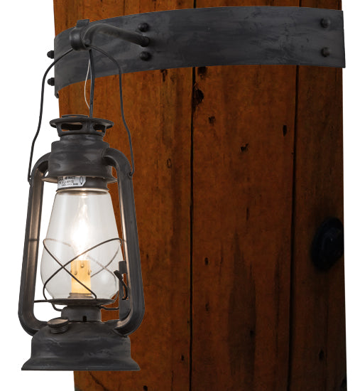 17"W Miners Lantern Wall Sconce