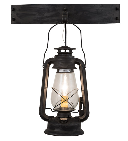 17"W Miners Lantern Wall Sconce