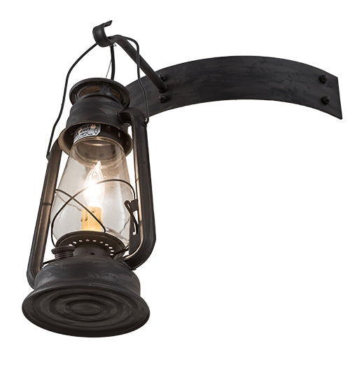 17"W Miners Lantern Wall Sconce