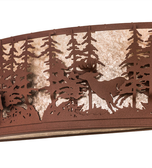 36"W Wildlife At Dusk Wall Sconce