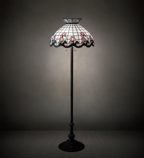 62" High Roseborder Floor Lamp