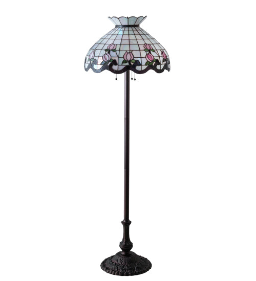 62" High Roseborder Floor Lamp