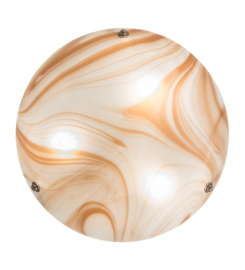 16"W Metro Cognac Swirl Semi-Flushmount